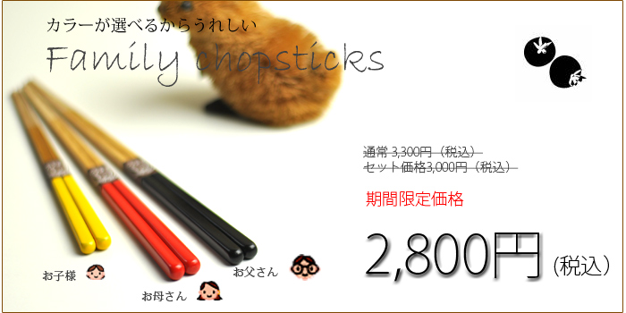 2025箸の日キャンペーン　家族箸