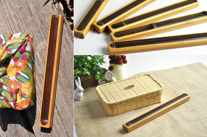 箸箱黒竹、昔懐かしいけど、新しい竹の箸入れ