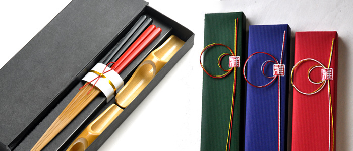 夫婦箸2Ｒ　竹箸色彩と箸休めセット