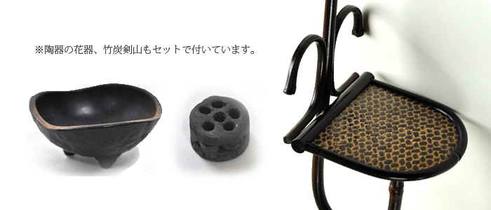 飾台壁掛け、陶器付き